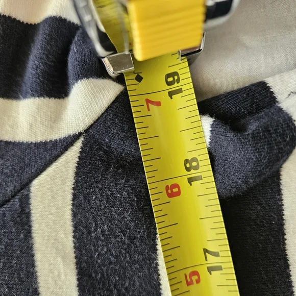 Size XL GAP Navy and White Striped Peplum Women's Top - Picture 8 of 10